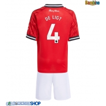 Maglie da calcio Manchester United Matthijs de Ligt #4 Prima Maglia Bambino 2025-26 Manica Corta (+ Pantaloni corti)